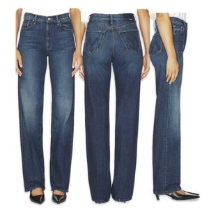 New MOTHER jeans The Rambler Zip Heel Unplugged high rise wide straight leg 26